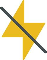 Flash Off Line Icon vector