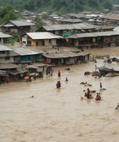 Flood in Nepal photo