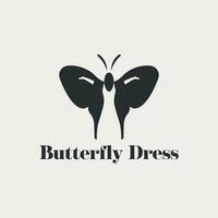 Vector illustration of butterfly dress