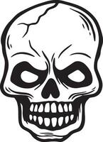 Skull hand drawn illustrations for stickers, logo, tattoo etc vector