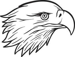 eagle head hand drawn illustrations for the design of clothes stickers tattoo etc vector