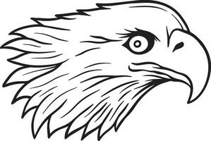 eagle head hand drawn illustrations for the design of clothes stickers tattoo etc vector