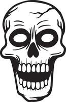 Skull hand drawn illustrations for stickers, logo, tattoo etc vector