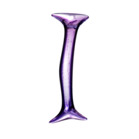 I y2k alphabet with liquid dark purple chrome effect png