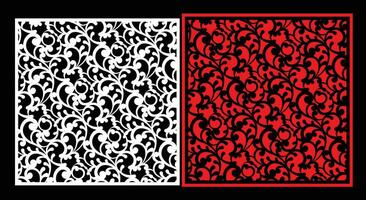 Decorative wall panels set Jali design CNC pattern,laser cutting pattern,router CNCcutting. vector