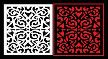 decorativo pared paneles conjunto jali diseño cnc patrón, láser corte patrón, enrutador corte. vector