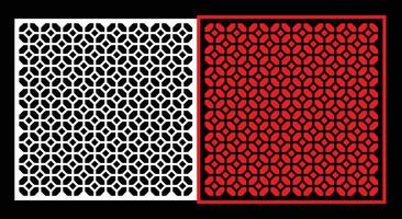 Decorative wall panels set Jali design CNC pattern,laser cutting pattern,router CNCcutting. vector
