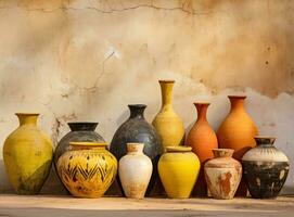 Vintage ceramic jars photo