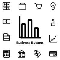 Vector Graphic of Business Buttons. Good for user interface, new application, etc.