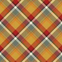 Tartan scotland seamless plaid pattern vector. Retro background fabric. Vintage check color square geometric texture. vector