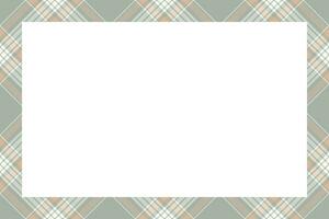 Vintage frame vector. Scottish border pattern retro style. Tartan plaid ornament. vector