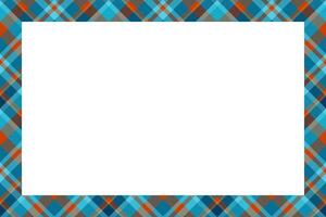 Vintage frame vector. Scottish border pattern retro style. Tartan plaid ornament. vector