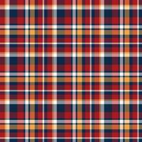 Plaid seamless pattern. Vector background of textile ornament. Flat fabric design.