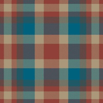 Pixel background vector design. Modern seamless pattern plaid. Square texture fabric. Tartan scottish textile. Beauty color madras ornament.