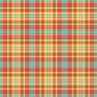 Plaid seamless pattern. Vector background of textile ornament. Flat fabric design.