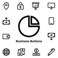 Vector Graphic of Business Buttons. Good for user interface, new application, etc.