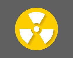 Radiation icon vector. Warning radioactive sign danger symbol. vector