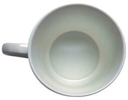 Top view of empty coffee cup. Mug isolated on background AI Generative photo