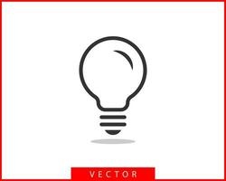 vector de icono de bombilla. concepto de logotipo de idea de bombilla. elemento de diseño web de iconos de electricidad de lámpara. silueta aislada de luces led.