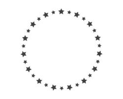 Start decoration frame in vector. Stars abstract round border. vector