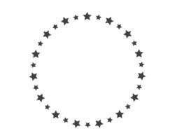 Start decoration frame in vector. Stars abstract round border. vector