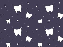 Seamless pattern of teeth. Vector illustration for National Tooth Fairy Day and dentistry