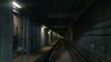 View on subway rails photo