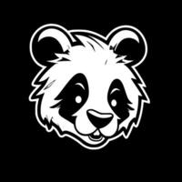 panda - minimalista y plano logo - vector ilustración