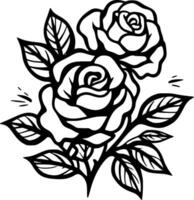 rosas, minimalista y sencillo silueta - vector ilustración