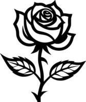 Rose, Black and White Vector illustration