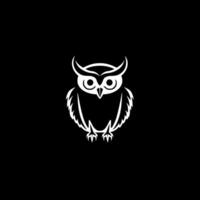 Owl, Minimalist and Simple Silhouette - Vector illustration