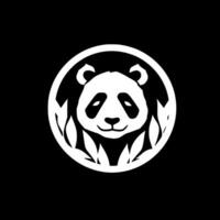 panda - negro y blanco aislado icono - vector ilustración