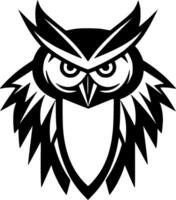 Owl - Black and White Isolated Icon - Vector illustration