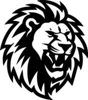 Lion, Black and White Vector illustration