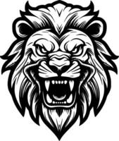 Lion - Black and White Isolated Icon - Vector illustration