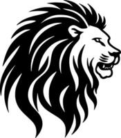 Lion, Black and White Vector illustration