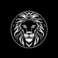 Lion - Black and White Isolated Icon - Vector illustration