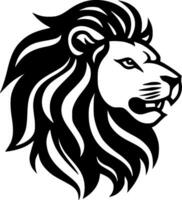 Lion - Black and White Isolated Icon - Vector illustration