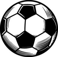 Football, Black and White Vector illustration