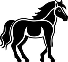 caballo - minimalista y plano logo - vector ilustración