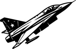 Fighter Jet, Minimalist and Simple Silhouette - Vector illustration