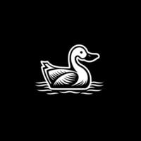 Duck, Black and White Vector illustration