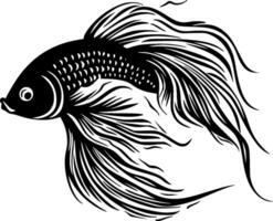 Fish, Black and White Vector illustration