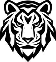 Tiger - Black and White Isolated Icon - Vector illustration