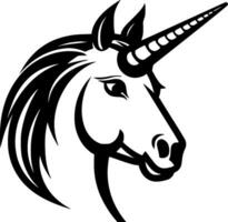 unicornio - negro y blanco aislado icono - vector ilustración