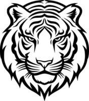 Tiger, Black and White Vector illustration