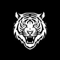 Tiger - Black and White Isolated Icon - Vector illustration