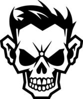 Skull, Black and White Vector illustration