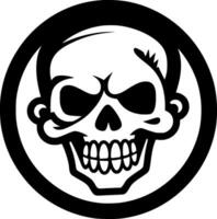 Skull - Black and White Isolated Icon - Vector illustration