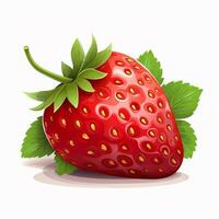 strawberry grape on white background photo
